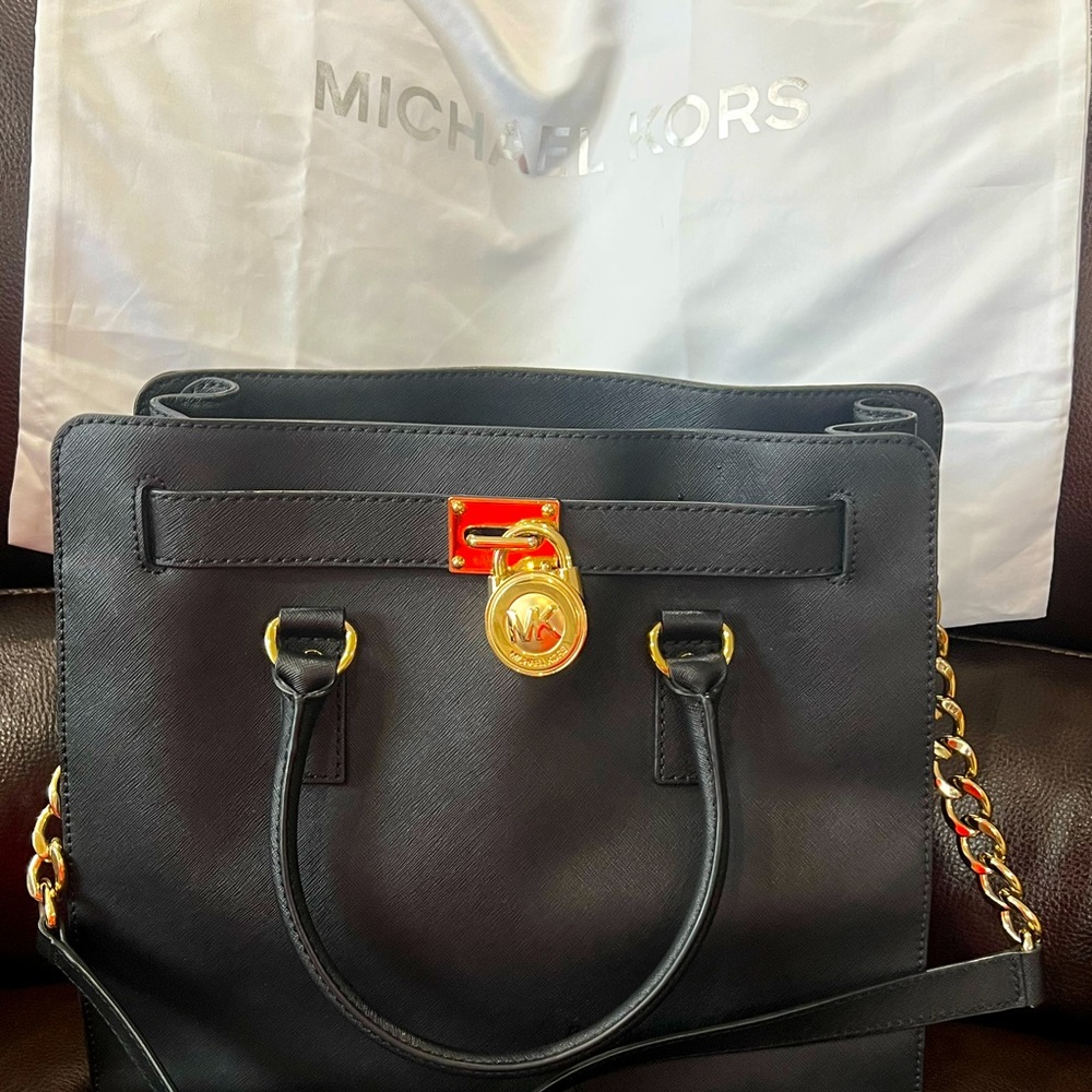 Michael Kors Black Leather Purse